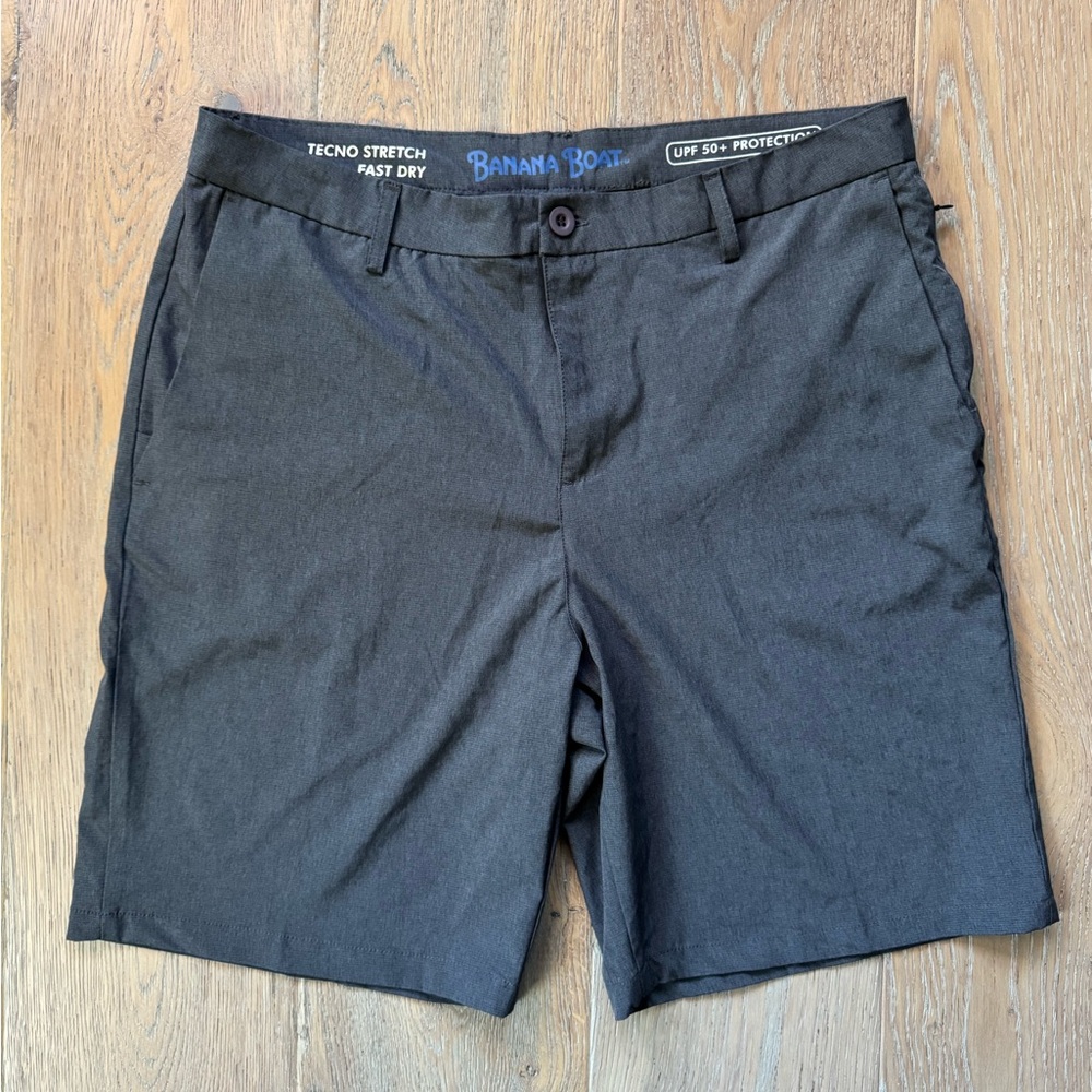 Banana Boat Men’s Tecno Stretch Fast Dry UPF 50+ Protection Shorts Gray Size L